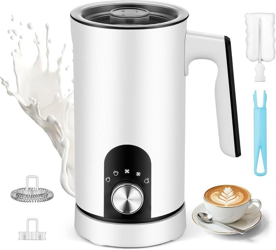 Elektrische Melkopschuimer 5-in-1 voor Warte en Koude Melk Grote Capaciteit
