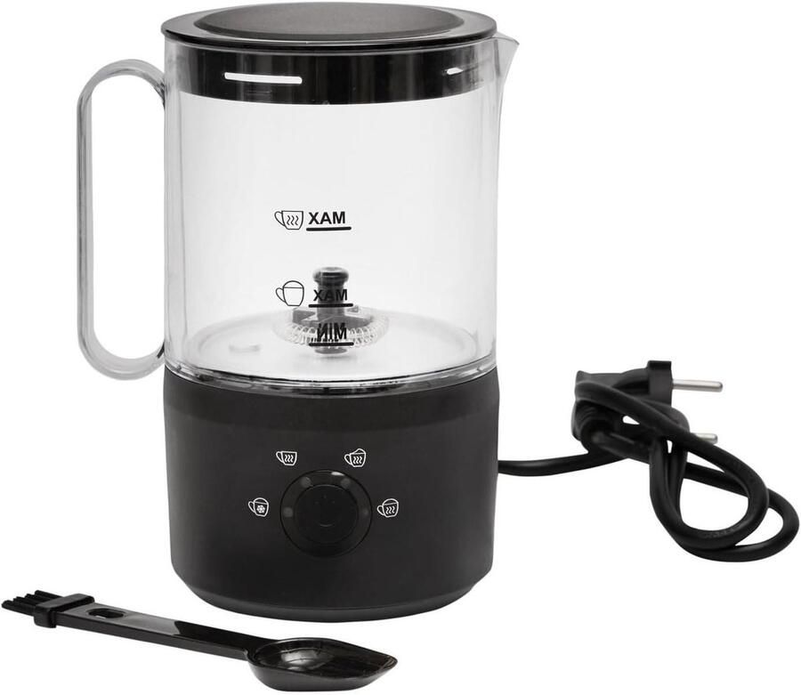 Elektrische Melkopschuimer 4-in-1 apparaat Koffie Specialiteiten Maken Snel en Gemakkelijk 150 ml opschuimen Zilver