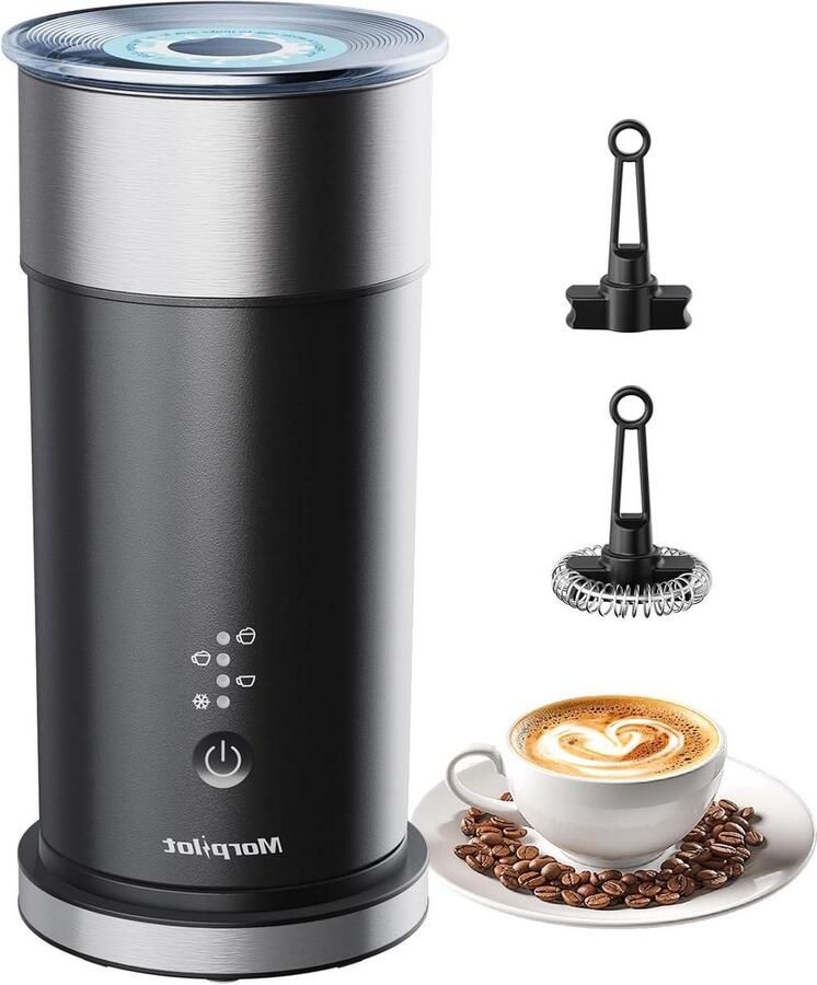 Elektrische Melkopschuimer Automatische opschuimer Koffie Bereiden Automatisch Systeem 240 ml Zwart