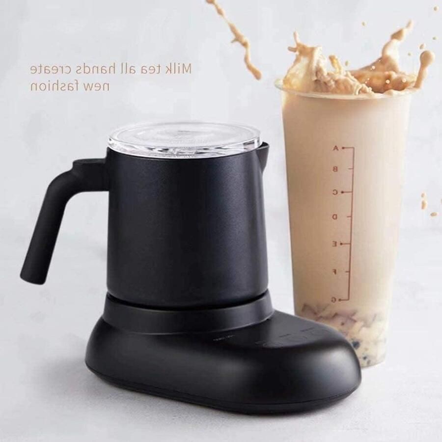 Elektrische Melkopschuimer Automatische opschuimer Koffie Drankjes Maken Stille Werking 400ML Capaciteit Zwart