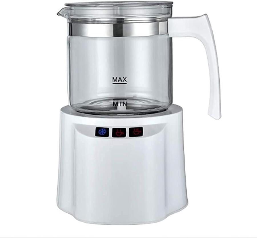 Elektrische Melkopschuimer Automatische Opschuimer Warme Koude Drankjes Magnetische Technologie 145x130x205mm Wit