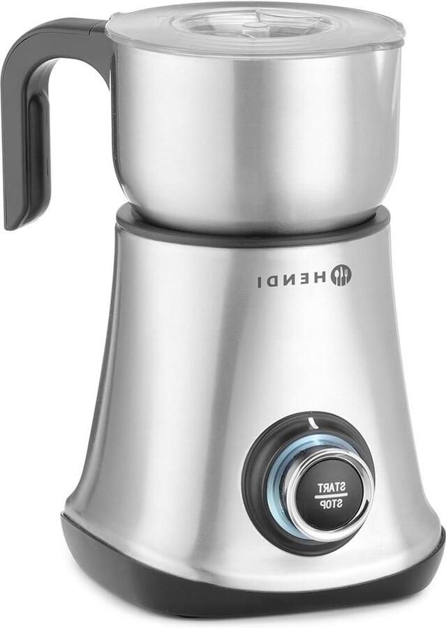 Elektrische Melkopschuimer Barista Warme Dranken Maken 6 Functies 600 ml Zilver