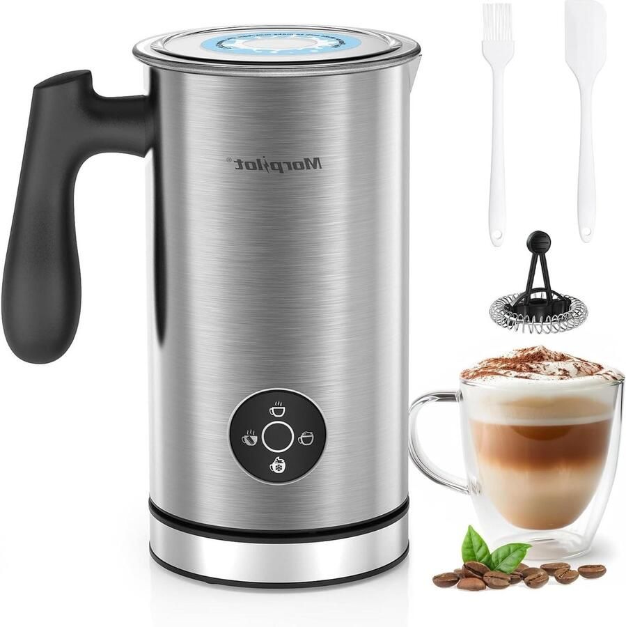 Elektrische Melkopschuimer Cappuccino Maker Warme Dranken Maken 4-in-1 Functie 300 ml Staal