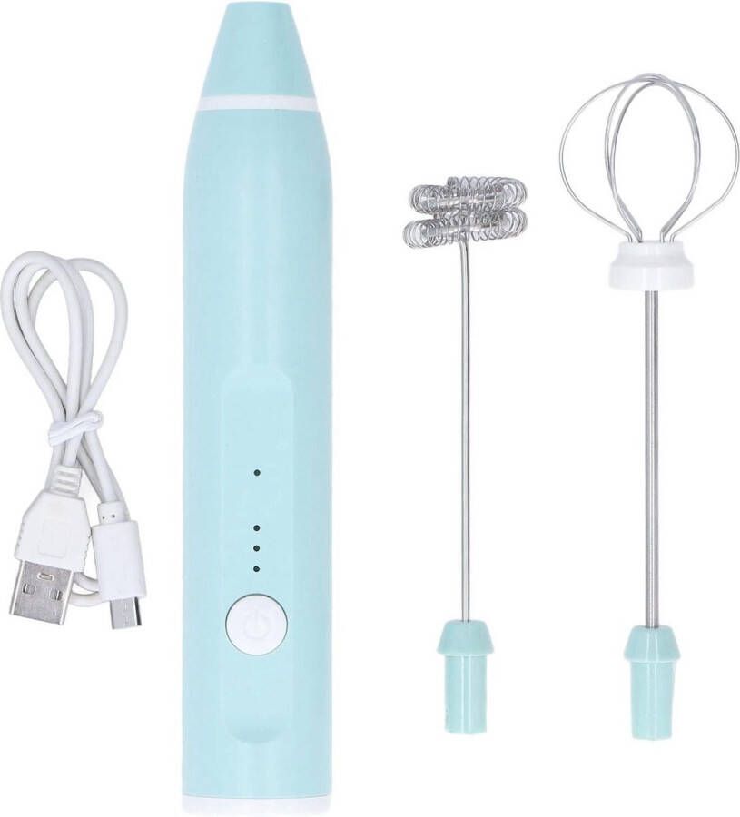 Elektrische Melkopschuimer Draadloos Automatische Handmixer voor Koffie Draadloze Roomblender Standmixers (C)