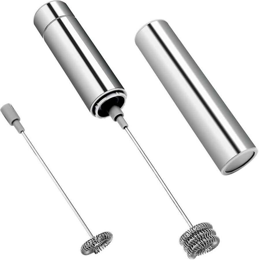 Elektrische Melkopschuimer Drankmixer Garde Dranken Bereiden USB Oplaadbaar 2 Snelheden Wit