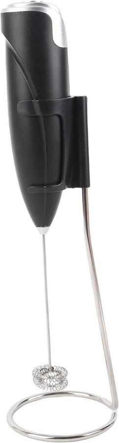 Elektrische Melkopschuimer Drankmixer Koffie Bereiden Batterij Aangedreven 4 stuks Zwart