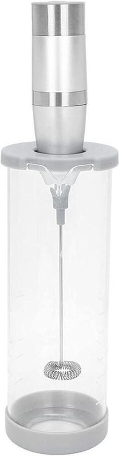 Elektrische Melkopschuimer Eierklopper Drinkmixer Dranken Bereiden Hoge Mengsnelheid 23.2 cm Zilver