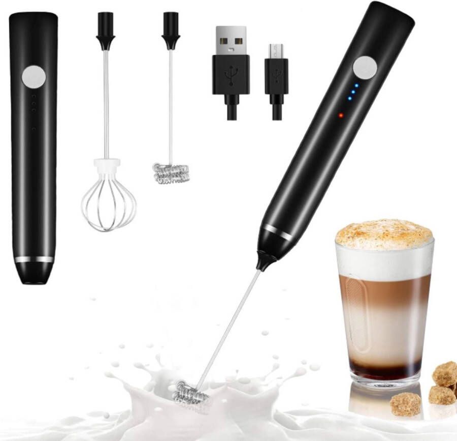 Elektrische melkopschuimer Elektrische garde USB-oplaadbare melkopschuimer Draadloze minimixer Koffieopschuimer
