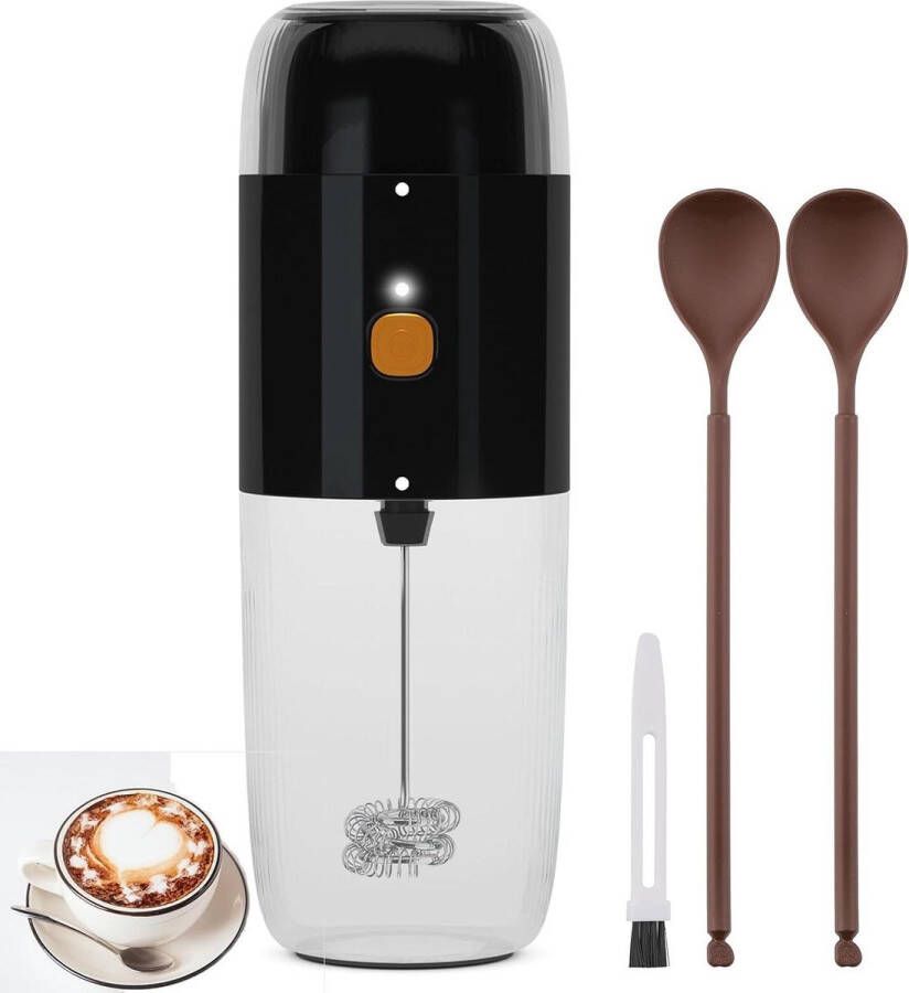Elektrische Melkopschuimer en Koffiemolen Automatische Melkopschuimer 19.000 rpm Koffiemolen Mini-schuim Koffiezetapparaat voor Cappuccino Latte Frappe Hete Chocolade