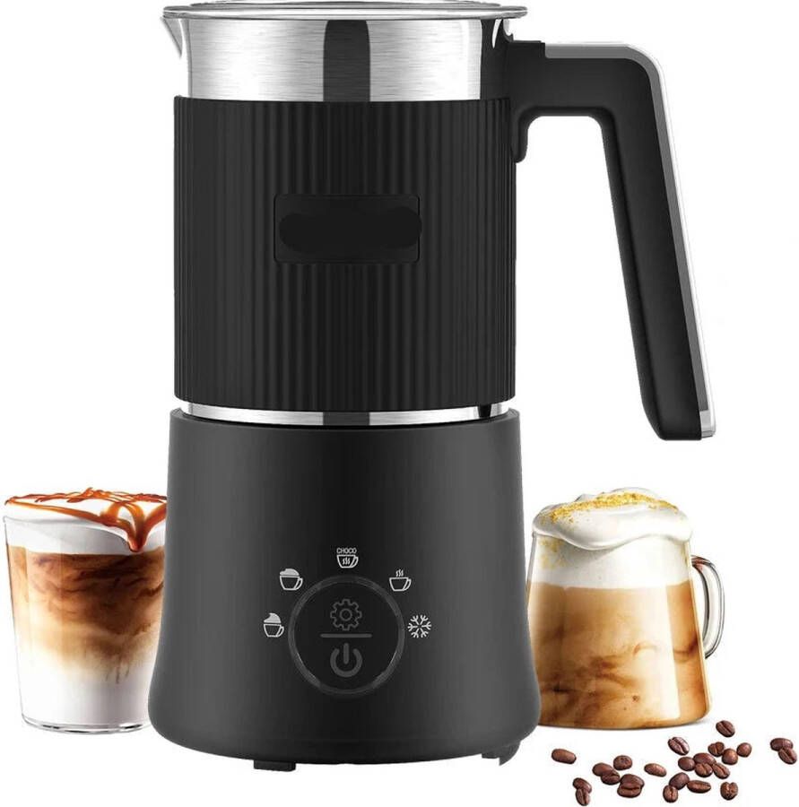 Elektrische Melkopschuimer en Stomer 5-in-1 Stil en Automatisch voor Warm en Koud Melkschuim Perfect voor Latte Cappuccino en Macchiato