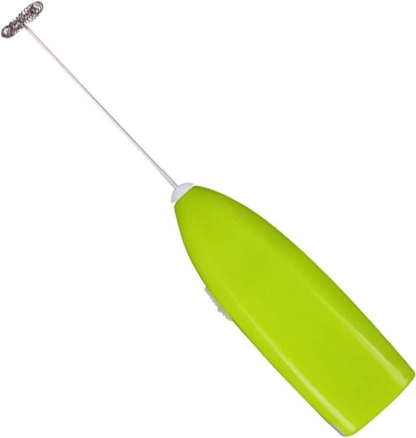 Elektrische Melkopschuimer Handfrother Keukenmixer Koffie Maken Draadloos Batterij-Aangedreven 19.8 x 3.5 cm Wit Blauw