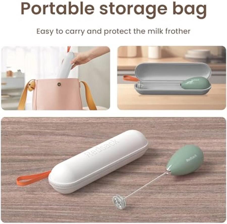 Elektrische Melkopschuimer Handheld USB Oplaadbaar Draagbare Koffieschuimer voor Thuis en Reizen