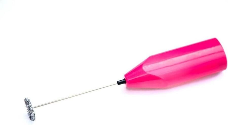 Elektrische Melkopschuimer Handmatige Melk Mixer Dranken Bereiden Krachtige Motor 20.5 cm Roze