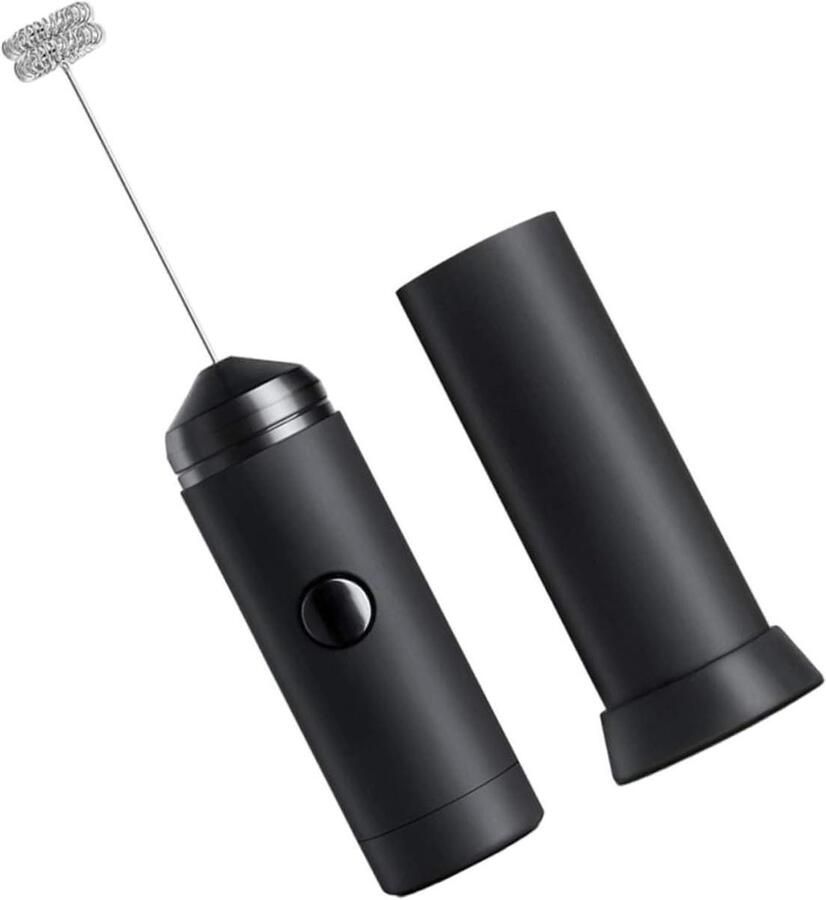 Elektrische Melkopschuimer Handmixer Drankjes Koffie Maken Ergonomisch Handvat 21 cm Zwart