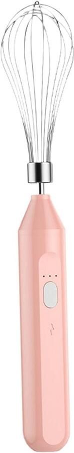 Elektrische Melkopschuimer Handmixer Eierklopper Drankjes Bereiden 3 Snelheden 800mAh Batterij Roze