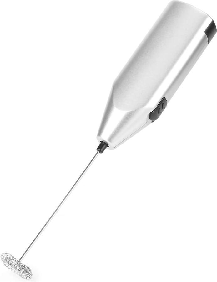 Elektrische Melkopschuimer Handmixer Koffie Mixer Dranken Bereiden Stil Werkend 20 cm Zilver