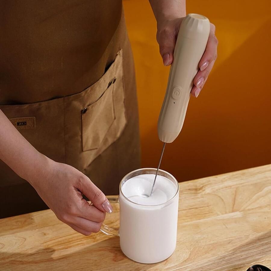 Elektrische Melkopschuimer Handschuimmaker Koffie Maken Eén Knop Bediening 160 gram Zwart