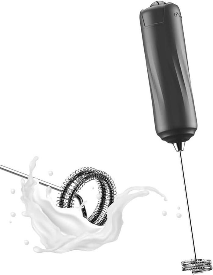 Elektrische Melkopschuimer Klop Klopper Koffie Latte Maken Compact Handheld Design Niet gespecificeerd Zwart