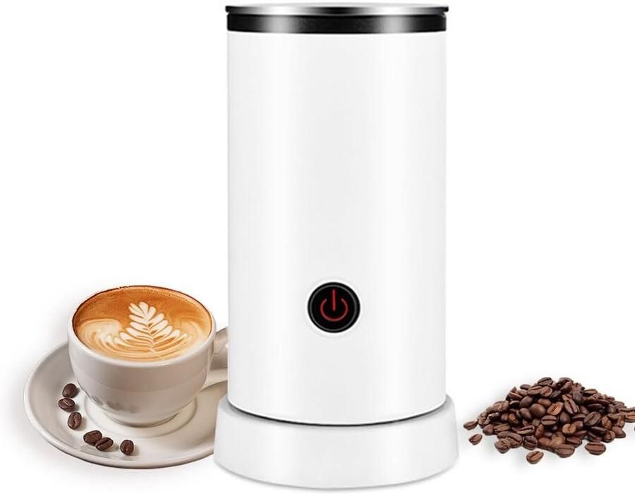 Elektrische Melkopschuimer Koffie Accessoire Warme Koude Opschuimen Vier Functies 240 ml Capaciteit Wit