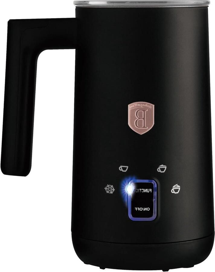 Elektrische Melkopschuimer Koffie Maken Automatische Uitschakeling 500 ml Mat Zwart