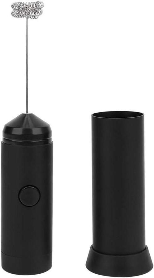 Elektrische Melkopschuimer Koffie Mixer Thuisgebruik Koffie Stil en Krachtig 21.4 cm Zwart