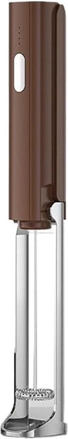 Elektrische Melkopschuimer Koffieopschuimer Handheld Dranken Bereiden Roestvrijstalen Mengkop 20 cm Zwart