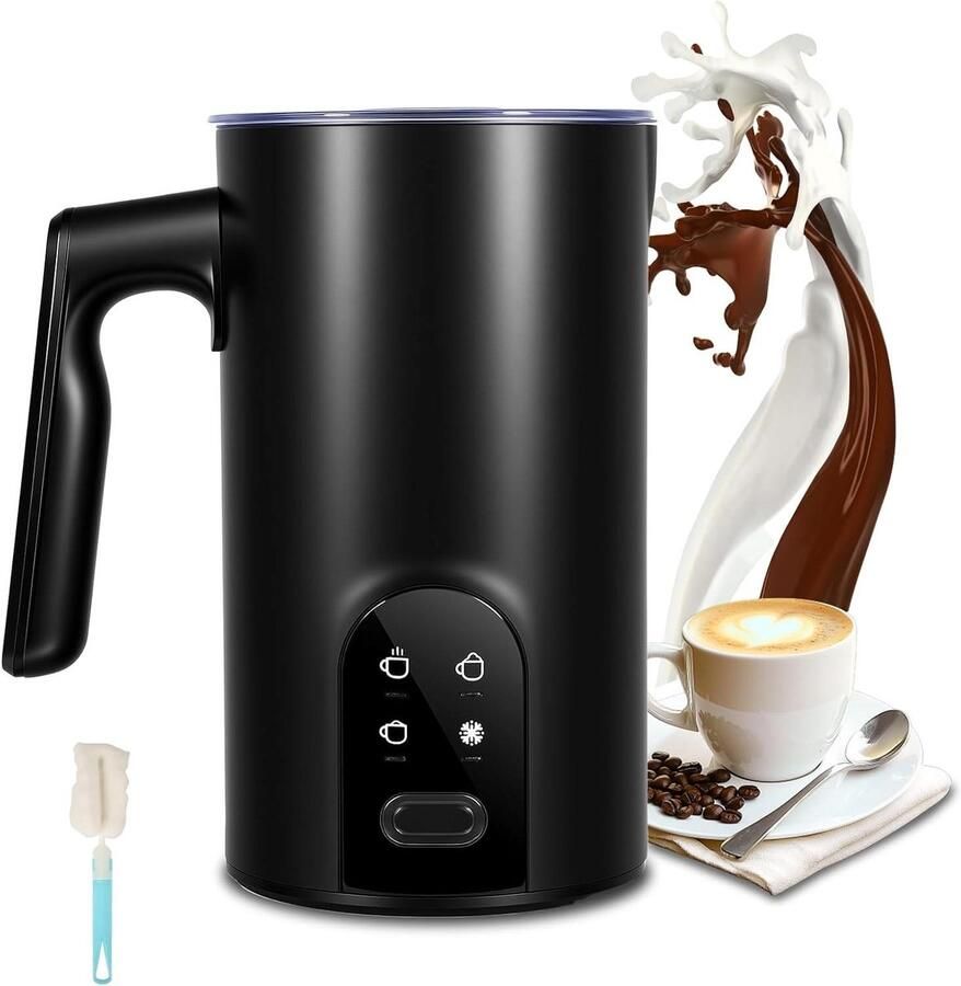 Elektrische Melkopschuimer Melk frother Koffie Specialiteiten Maken 4-in-1 Functie 350 ml Wit