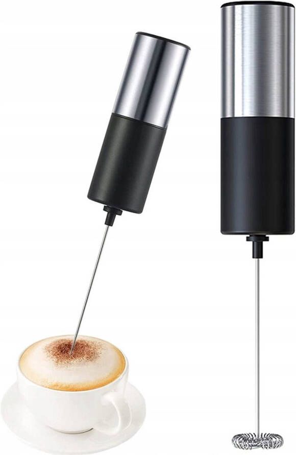 Elektrische Melkopschuimer Melk Opschuimer Handmatig Koffie Mini Mixer Handig op de Camping RVS
