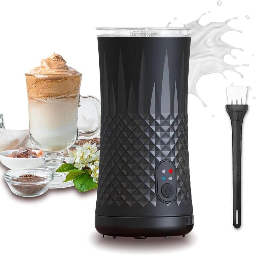 Elektrische Melkopschuimer Melkfrother Automatisch Koffie Bereiden 4-in-1 Functionaliteit 240 ml Zwart
