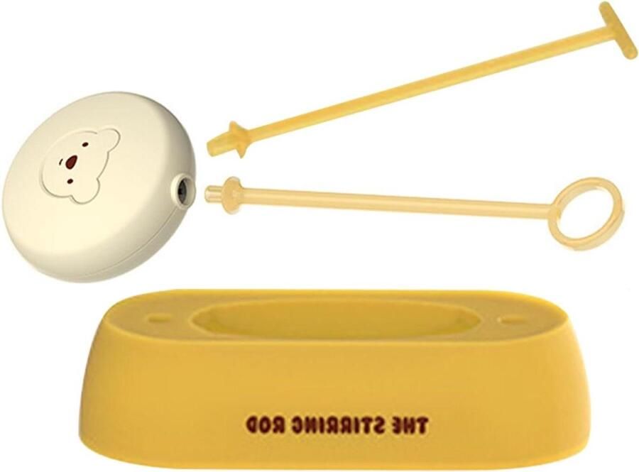 Elektrische Melkopschuimer Melkmixer Handheld Dranken Bereiden Klontervrije Bereiding 5x12.7x15.3cm Wit