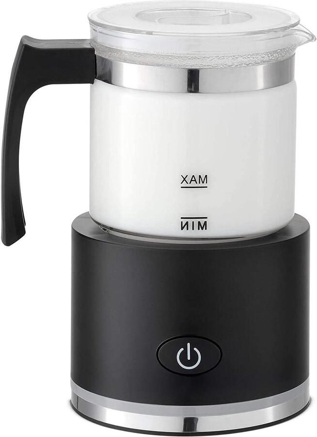 Elektrische Melkopschuimer Melkstomer Warmer Koffie Bereiden Warm en Koud Schuim 700 ml Zwart