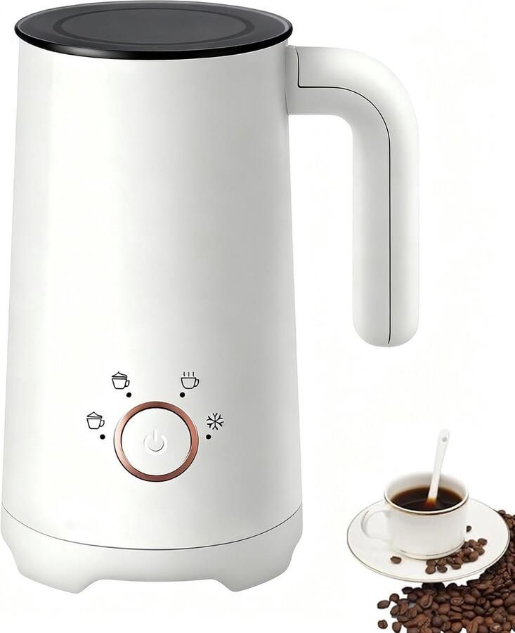 Elektrische Melkopschuimer Melkverwarmer Automatisch Koffie Bereiden 5-in-1 Multifunctioneel 300ml Capaciteit Wit