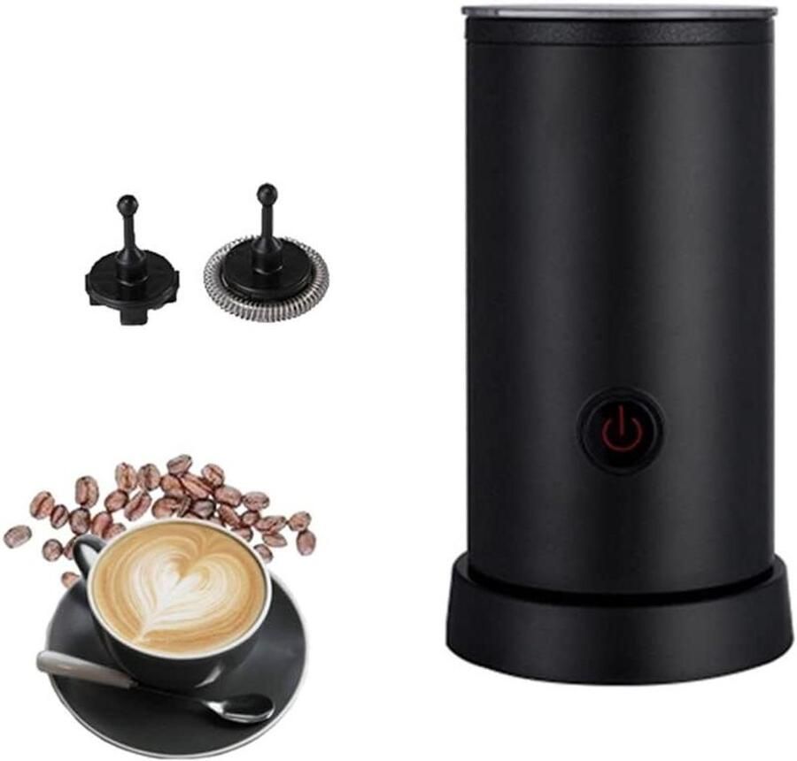 Elektrische Melkopschuimer Melkverwarmer Stomer Koffie Bereiden 3-in-1 Functionaliteit 130 ml Zwart