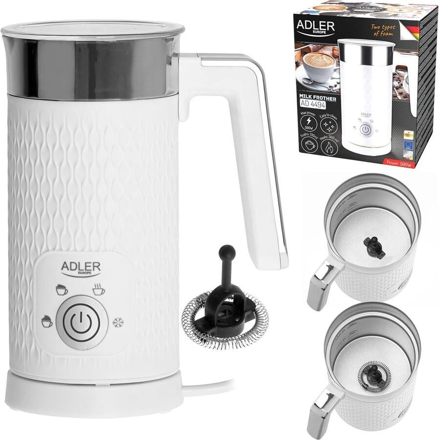 Elektrische Melkopschuimer Melkwarmer Aerator Koffie Drankjes Maken Vier Functies 905 g Wit