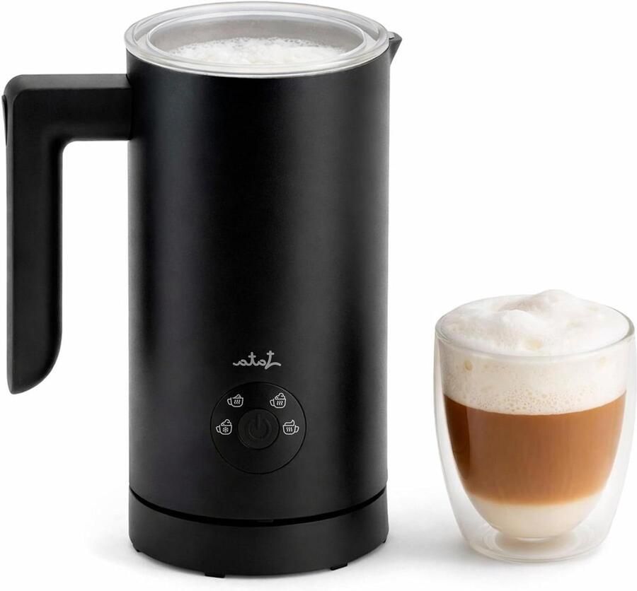 Elektrische melkopschuimer Melkwarmer Koffie bereiden 5-in-1 functies 300 ml Zwart