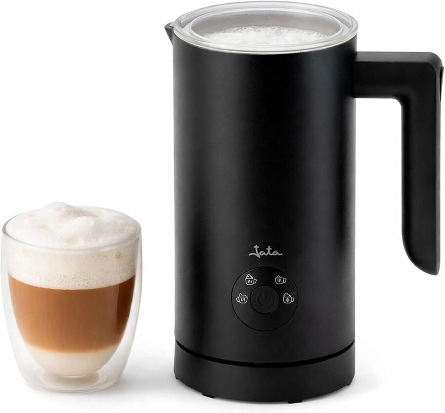 Elektrische melkopschuimer Melkwarmer opschuimer Koffie maken 5-in-1 programma's 300 ml capaciteit Zwart