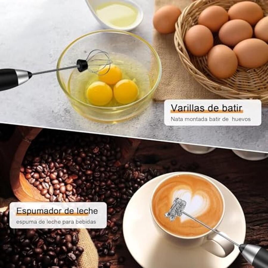 Elektrische Melkopschuimer Met 3 Snelheden USB Oplaadbare Roestvrij Staal Melkfrother Voor Matcha Latte en Cappuccino