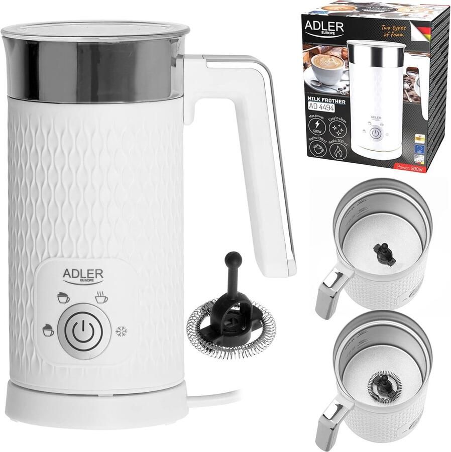 Elektrische Melkopschuimer met 4 Functies: Warm & Koud Schuim voor Latte en Cappuccino