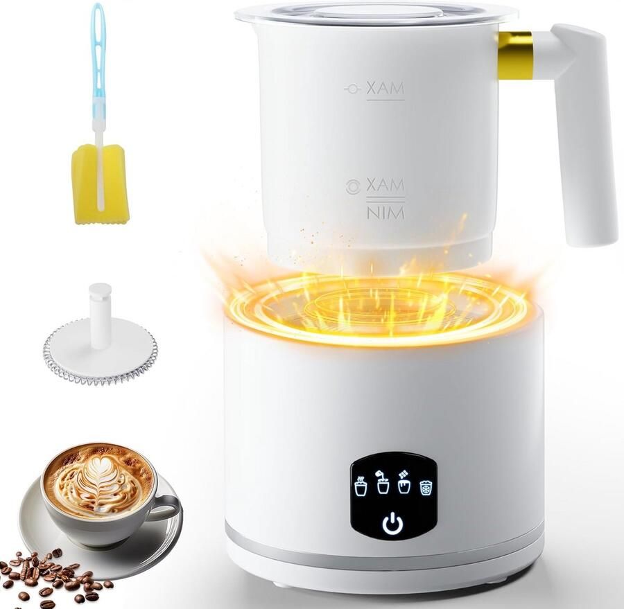 Elektrische Melkopschuimer met Warm en Koud Schuim 430 ml