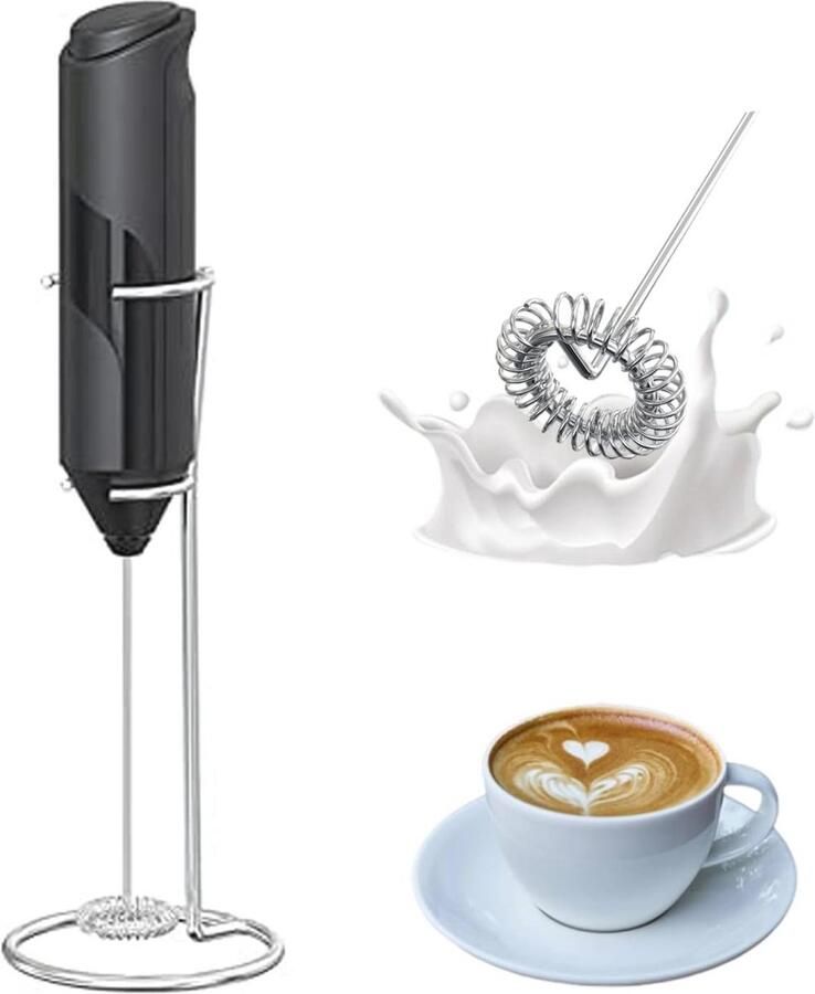 Elektrische melkopschuimer Mini-garde voor koffie latte en cappuccino Snelle melkschuim met 14.000 tpm