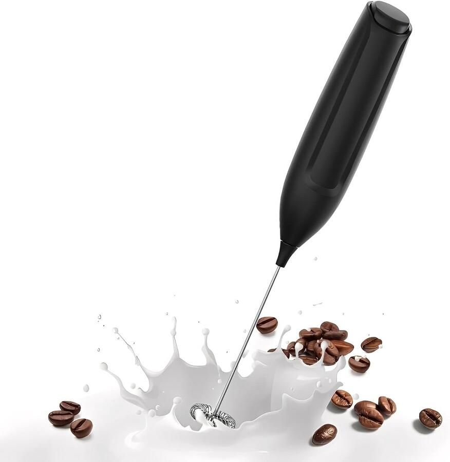 Elektrische melkopschuimer roestvrijstalen garde draagbare mini-mixer geschikt voor koffie espresso latte en warme chocolademelk