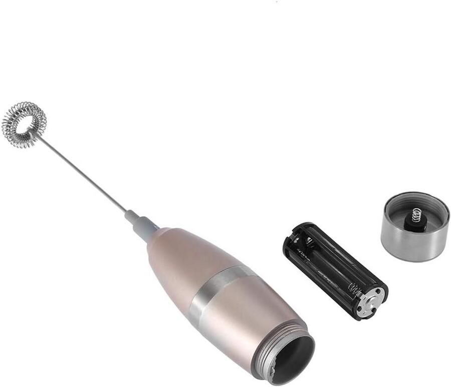 Elektrische Melkopschuimer RVS Draadloze Handmixer voor Warme & Koude Melk Cappuccino en Latte Macchiato