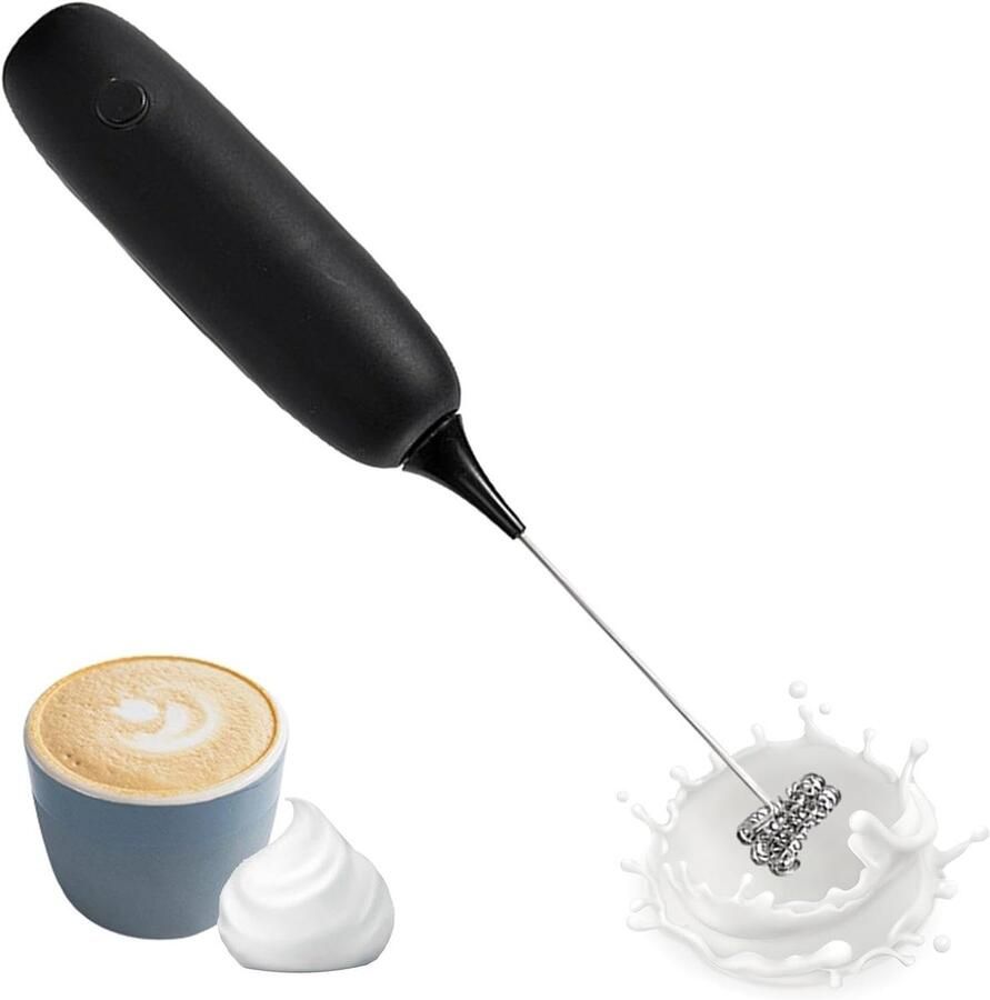 Elektrische Melkopschuimer Schuimmaker Koffie Maken Stil Ontwerp 24 cm Zwart