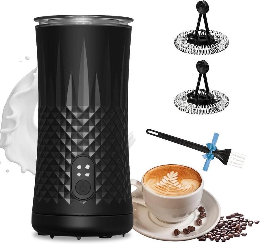 Elektrische Melkopschuimer Stomer Koffie Bereiden 4-in-1 Functie N.v.t. Zwart