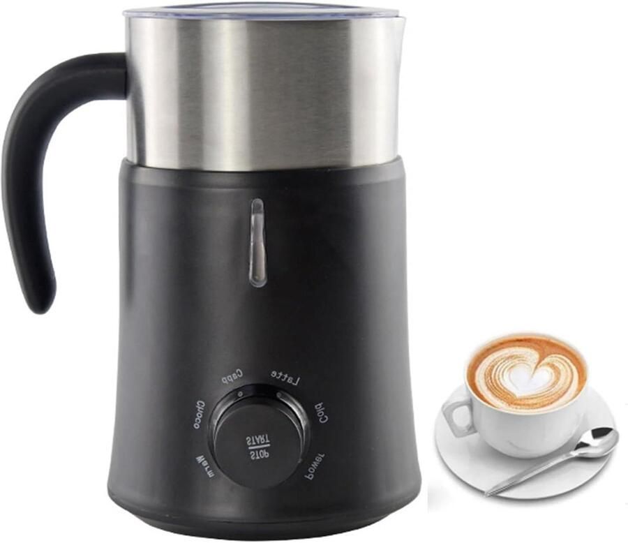 Elektrische Melkopschuimer Stoomboot Koffie Bereiden Inductie Verwarmingssysteem 350 ml Wit