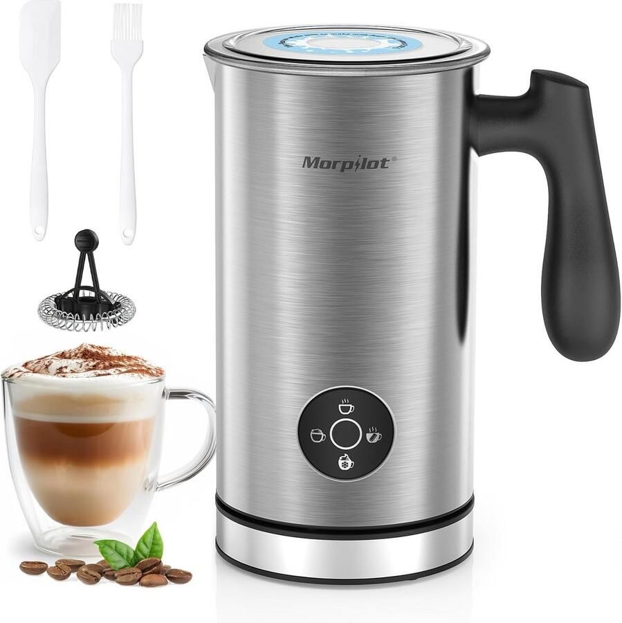 Elektrische Melkopschuimer voor Cappuccino en Warme Dranken Roestvrij Staal