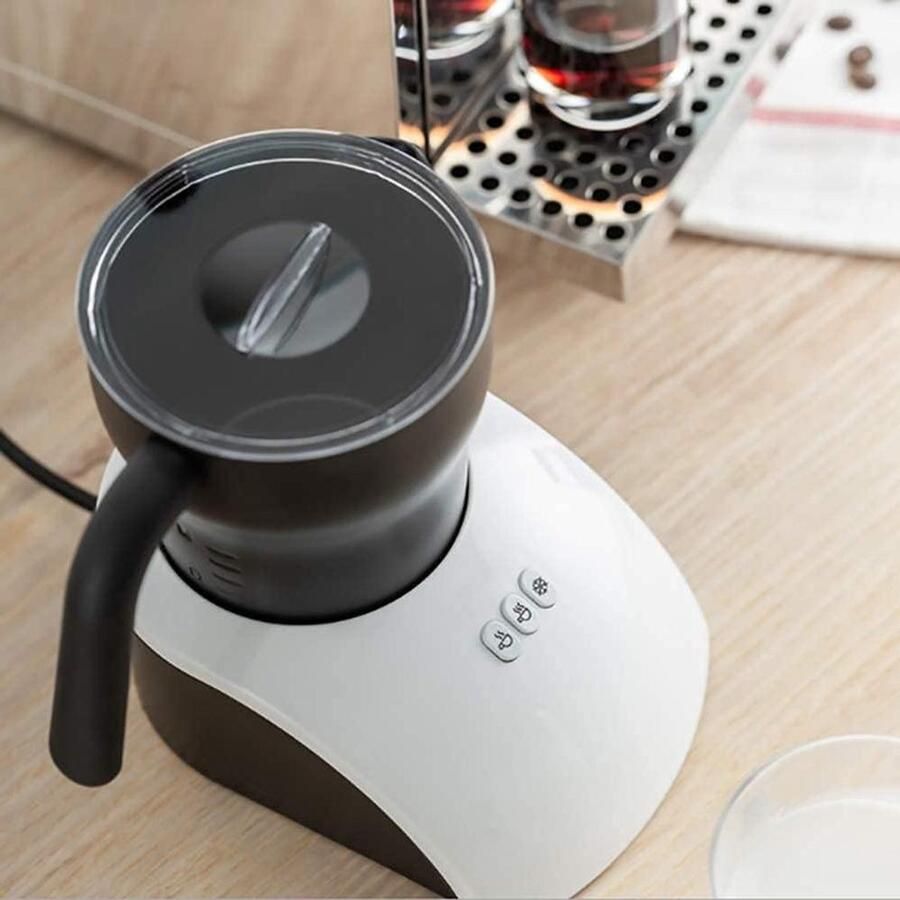 Elektrische Melkopschuimer Warme Chocolademelk Maker Koffie Creëren Grote Capaciteit 250 ml Zilver
