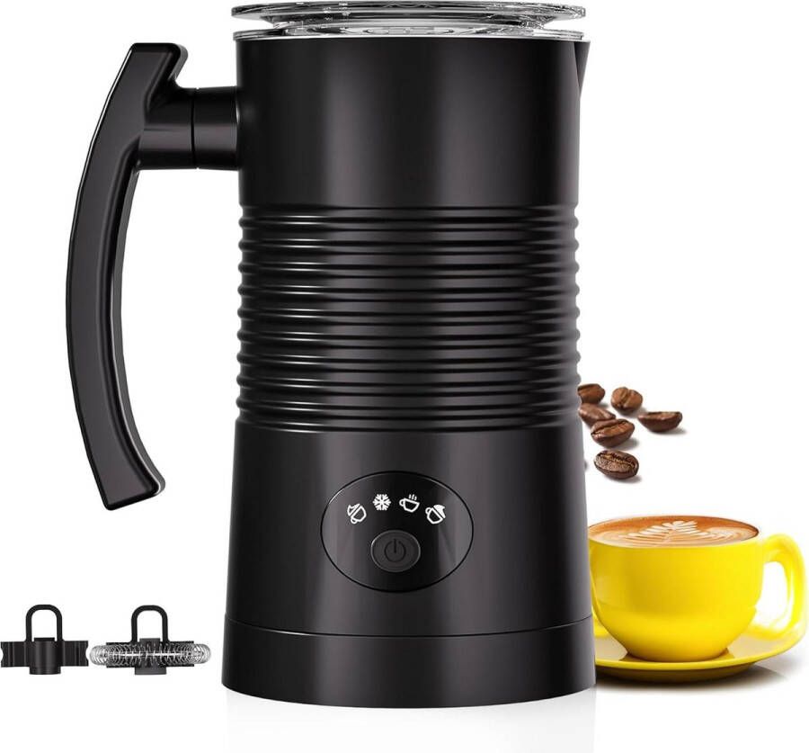 Elektrische melkopschuimer warme koude melkschuimer automatische melkstomer 350 ml temperatuurregeling automatische uitschakeling koffie latte cappuccino