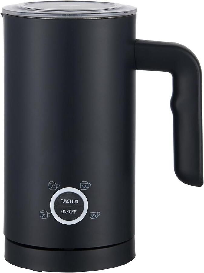 Elektrische Melkopschuimer Zwart 500W 4 Functies & 300ml Capaciteit Voor Warme & Koude Melk