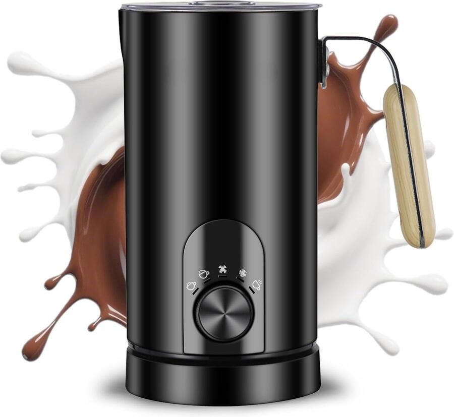 Elektrische Melkschuimer 5-In-1 Melk Opschuimer Professionele Automatische Schuimmaker Melkstomer En -Schuimer Melkverwarmer En -Warmer Melkschuimer Voor Warme En Koude Melk Geschikt Voor Latte Koffie En Chocolademelk